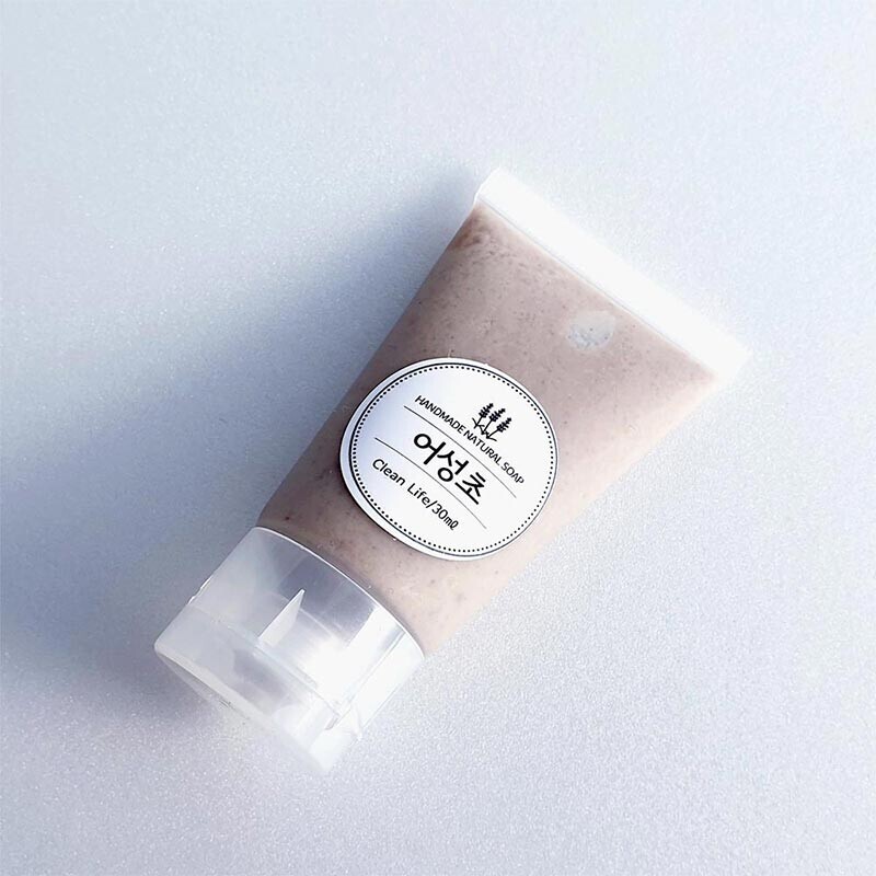 강원더몰,DIY KIT 휴대용튜브크림비누만들기 30ml 4개 축제 천연분말 원터치캡